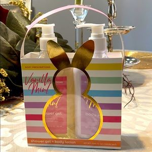 Vanilla mint shower gel and body lotion